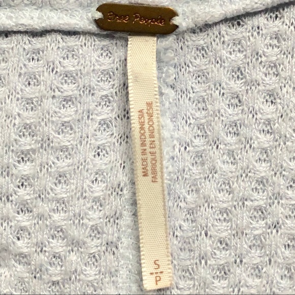Free People Ventura High Low Blue Thermal Sz S - Picture 5 of 5
